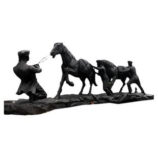 云南茶叶马帮古道文化主题商贩民俗小品铸铜人物雕塑广场公园摆件