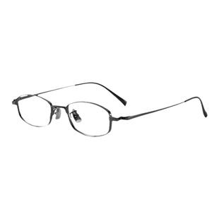 高度近视眼镜框男女款超轻小框可配有度数纯钛方框小脸方圆眼镜架