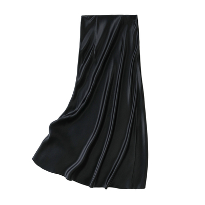 桑蚕丝中长包臀半身裙通勤修身