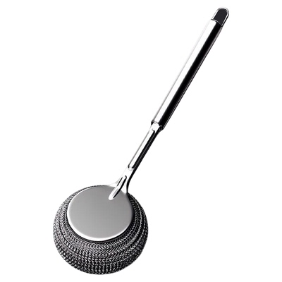 不锈钢锅刷长柄洗锅刷清洁刷子家用大号钢丝球带手柄去污刷锅神器