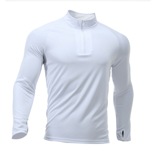 半拉链训练服运动跑步速干衣长袖T恤健身衣男春夏田径篮球服上衣