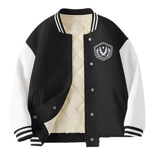 真维斯童装加绒外套男童冬季棒球棉服中大童百搭上衣儿童校园冬装