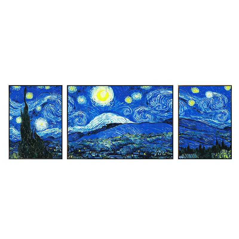 梵高名画沙发背景墙晶瓷画