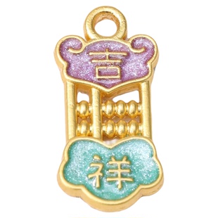 diy铃铛吊坠饰品批发配件古风如意滴油挂件招财纳福提溜沙金单坠