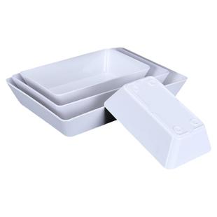 白色卤菜鸭货展示托盘密胺仿瓷餐具食品凉菜卤味熟食商用塑料盘子