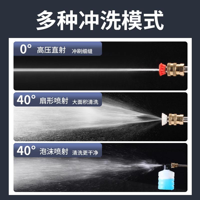 无线电动洗车水枪神器冲洗水车用强力高压锂电池抢车家用洗车机刷