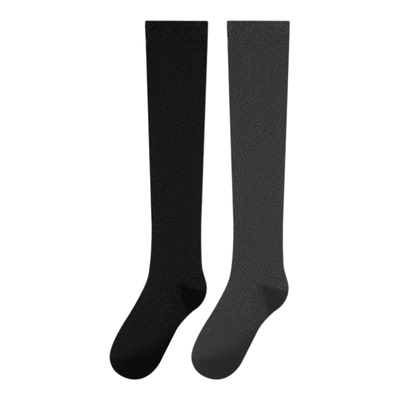 红豆过膝长袜微压美腿袜显瘦毛圈加厚袜子防滑学生长筒袜JK袜2双