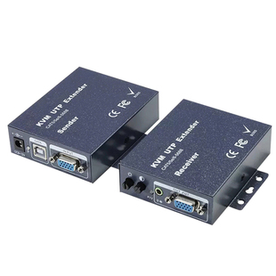 达而稳 VGA延长器网络转KVM网线传输器延长线带USB鼠标键盘信号放大器高清同屏接收发射端双绞线RJ45加长延伸