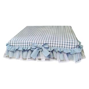 小格子滚筒洗衣机防尘罩冰箱盖巾桌布床头柜茶几多功能盖布可定制