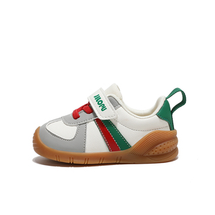 基落普学步鞋男童防滑软底机能鞋宝宝婴儿鞋童鞋秋冬防水皮面鞋子