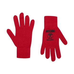 【特享倒计时】Moschino/莫斯奇诺女士Double Question Mark手套