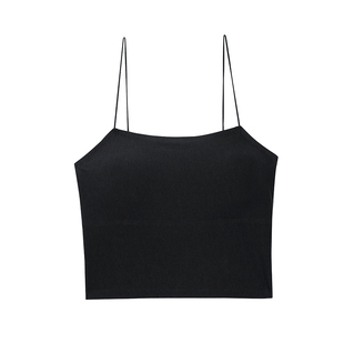 夏天抹胸外穿细带防走光上衣背心女内搭打底衫平口黑白色美背内衣