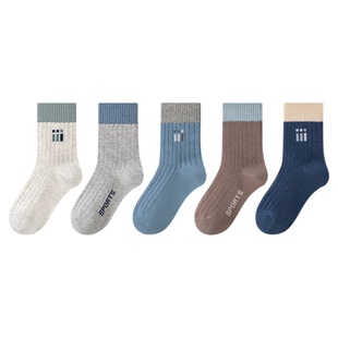 男童袜子冬季学生中筒袜青少年男孩春秋纯棉袜大儿童棉袜吸汗防臭