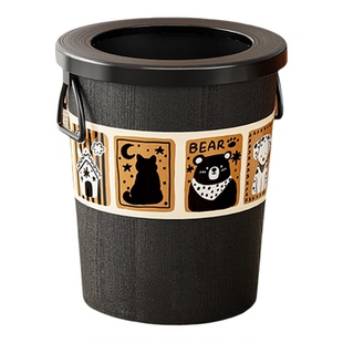 中古风垃圾桶家用大号容量客厅卧室纸篓高颜值轻奢高档法式创意专