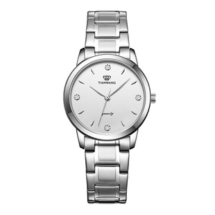 天王正品女士手表 经典简约钢带石英手表男女款3887 考试考公可用