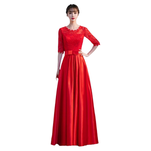 鲁克熊大合唱演出服女长裙合唱团指挥服周年庆舞台红歌演唱礼服