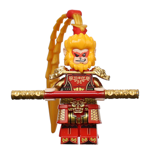 齐天大圣孙悟空西游记三国小侠人物第三方积木小人仔人偶拼装玩具