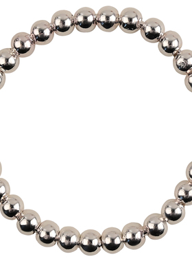 纯银光面圆珠戒指ins叠戴日韩