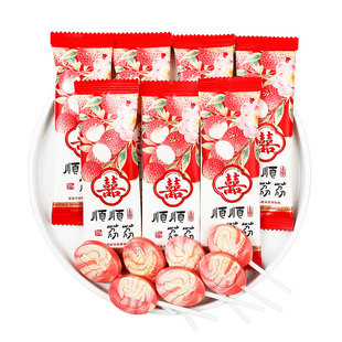 贵夫人荔枝牛奶味棒棒糖结婚专用喜糖散装批发婚庆婚礼新年糖果