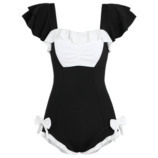 breezeholiday泳衣女高级感纯欲风显瘦温泉学生小个子连身泳装女