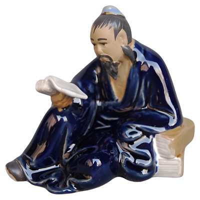 饮酒吹萧弹琴造景书桌台架摆件