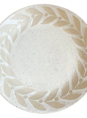 麦穗月桂叶家用餐具中钵深盘菜盘