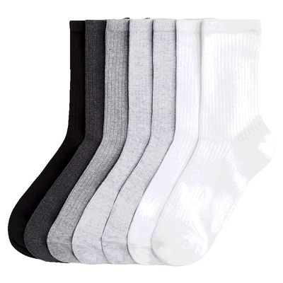 HM女士袜子2025年冬季新款时尚创意小众针织袜短袜7对装0683001