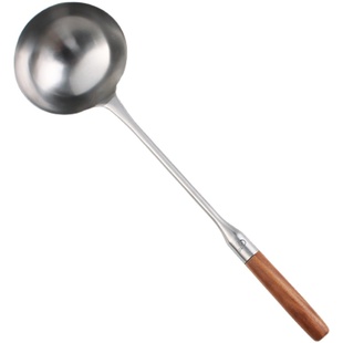 不锈钢厨师专用大炒勺商用大号长柄锅铲厨房马勺加长饭店炒菜勺子