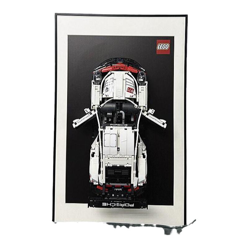 3d乐高911积木模型保时捷装饰画