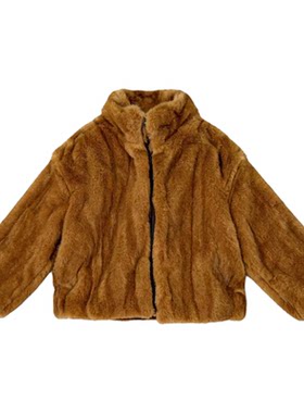 儿童仿水貂毛加厚保暖棉服