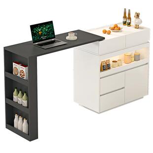 现代简约抽拉式吧台隔断餐边柜沙发侧边几柜岛台储物客厅家用4S42