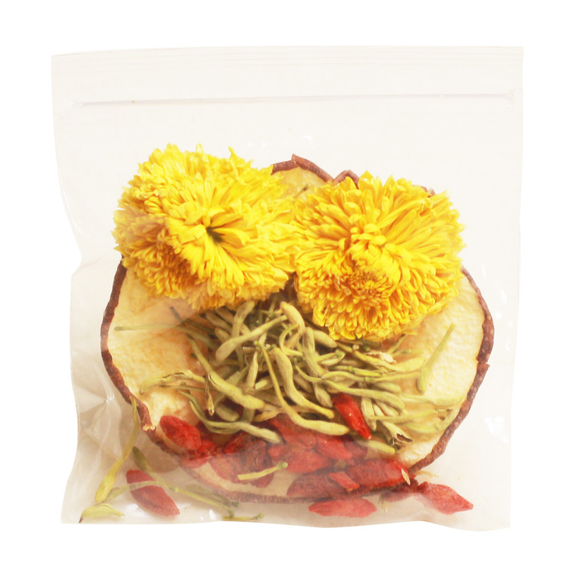 高端秋冬清润金银花菊花雪梨茶枸杞冻干水果茶养生茶独立袋装25克