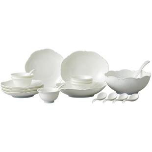 【新年礼】永丰源抱春红32头餐具6人位 陶瓷碗盘碟结婚乔迁礼