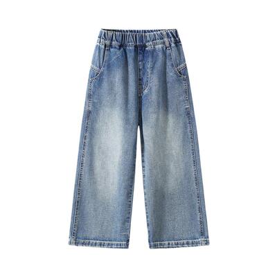 植木【不挑腿型】棉混纺微弹休闲直筒裤 儿童牛仔裤 2026春季童装