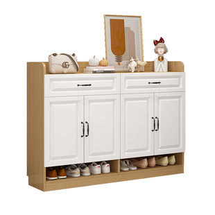 清仓优惠鞋柜门口家用楼道外收纳玄关柜家用实木出租房用门口鞋架