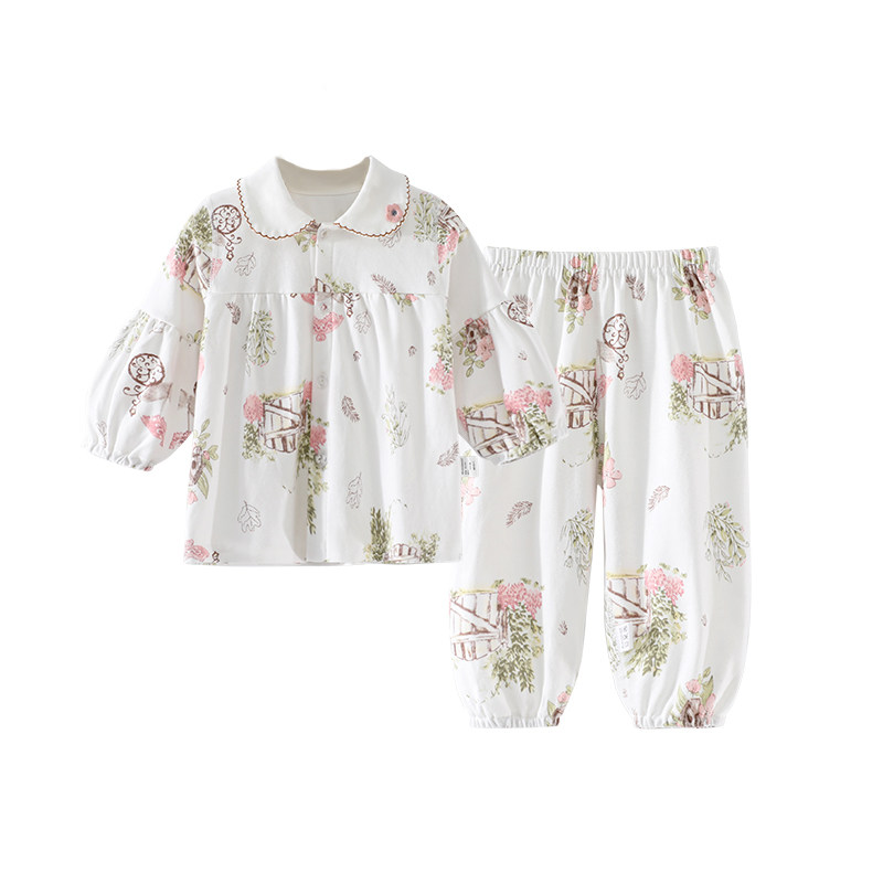 女宝宝春季内衣套装女童可爱碎花
