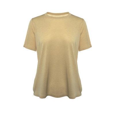 辽锦柞蚕丝“元气T恤”特级精品140支双股烧毛纱针织柞蚕丝春夏款