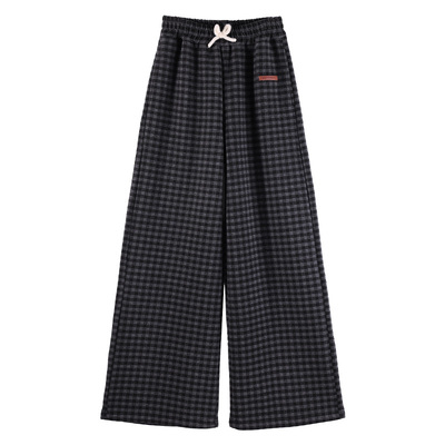 BarryBanny女童加绒阔腿长裤