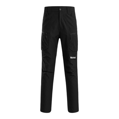 MARMOT土拨鼠软壳冲锋裤男秋冬季加厚工装裤高腰直筒户外运动裤