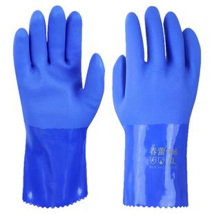 春蕾906手套全浸塑耐磨耐油防滑防水磨砂耐酸碱全挂止滑劳保手套