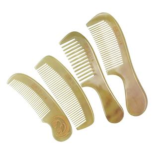 一生缘正品天然质感温润真山羊角高端梳子便携舒适化妆梳小梳子