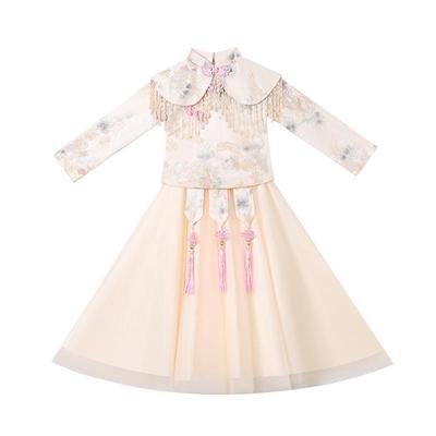 汉服女童2025新款冬装儿童女款国庆节旗袍古装古风唐装演出服冬季