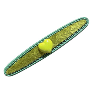 牛油果绿爱心发夹鸭嘴夹森系小清新发卡春夏前额侧边夹碎发夹发饰