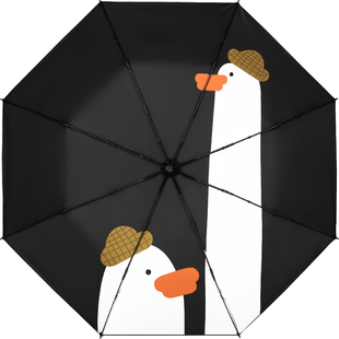 Cmon小黑伞防晒遮阳伞晴雨两用折叠雨伞可爱学生防紫外线太阳伞女