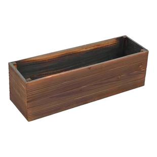长方形碳化防腐木盆养花种菜花盆花槽户外室内庭院阳台大号实木箱