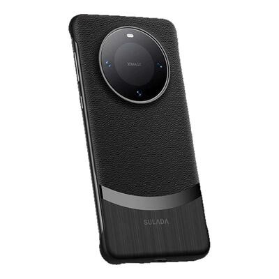 适用mate80pro真皮无边框手机壳