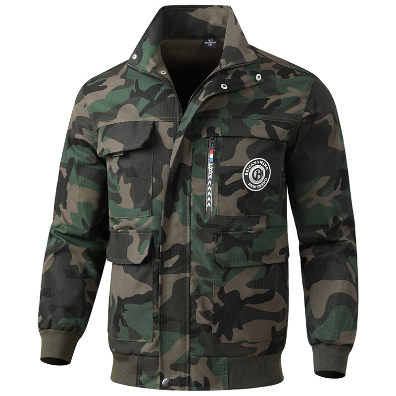 春秋网格耐磨结实抗撕裂工作服