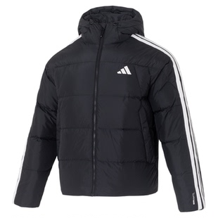 adidas阿迪达斯冬季新款男短款休闲羽绒服保暖宽松运动外套KC2493