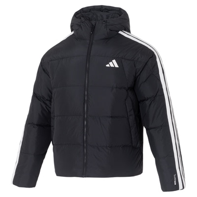 adidas阿迪达斯冬季新款男短款休闲羽绒服保暖宽松运动外套KC2497