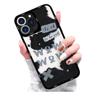 苹果13手机壳猫眼G2442黑白补丁